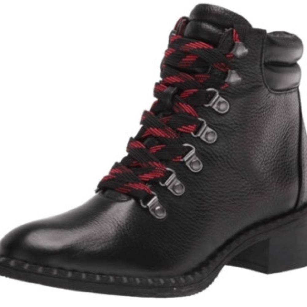 Gentle Souls lace up combat leather ankle boots.